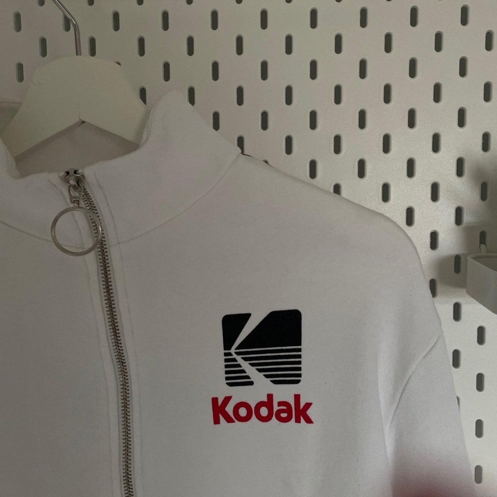 Kodak cropped zip turtleneck